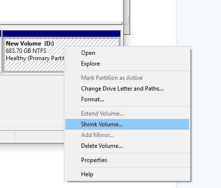 Shrink-volume